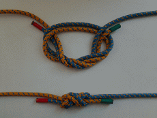 Узлы для рыболовных снастей. anchor knot, fisherman`s bend, bucket hitch, Пакетный узел