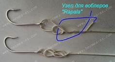 Узел для воблеров, рекомендуемый фирмой Rapala